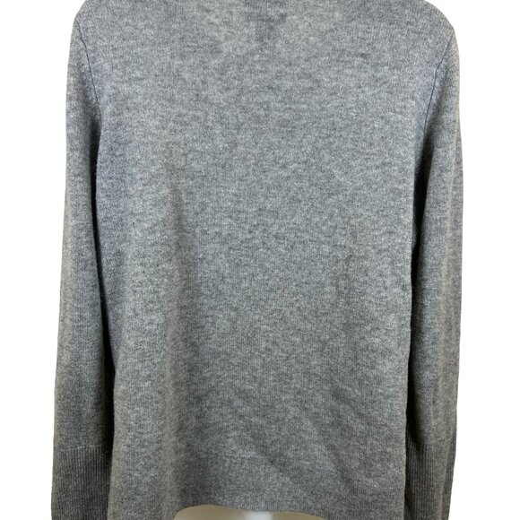 Halogen Grey Cashmere Crew Neck Sweater Size Large - Picture 3 of 7